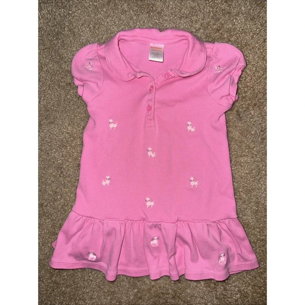 Gymboree Baby Girls Dress 18-24 M Poodle Pretty Pink Puppy Dog Embroidered 2009